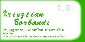 krisztian borbandi business card